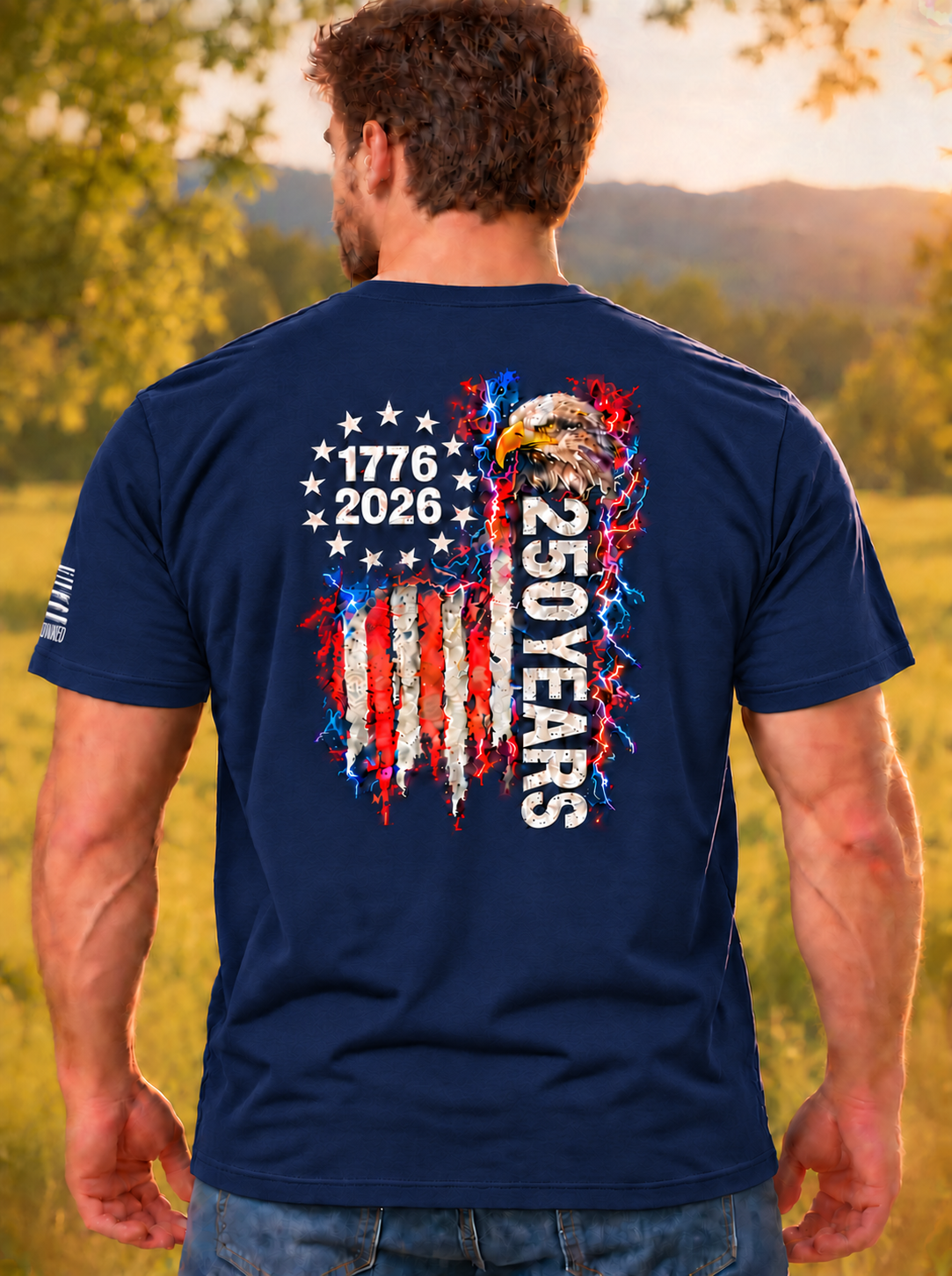 America 250th Anniversary Shirt Back Print