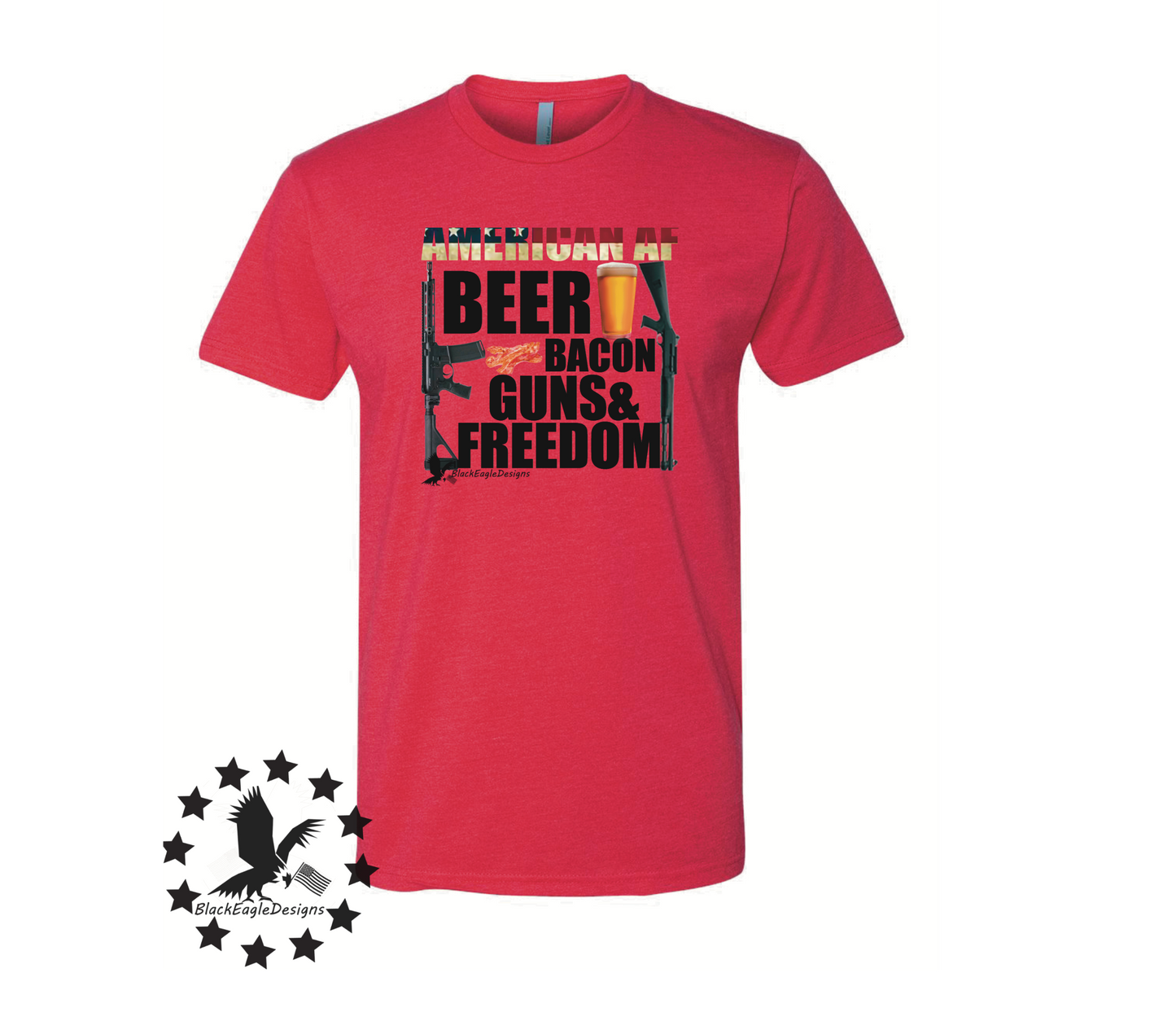 Beer Bacon Guns And Freedom - Black Eagle Apparel