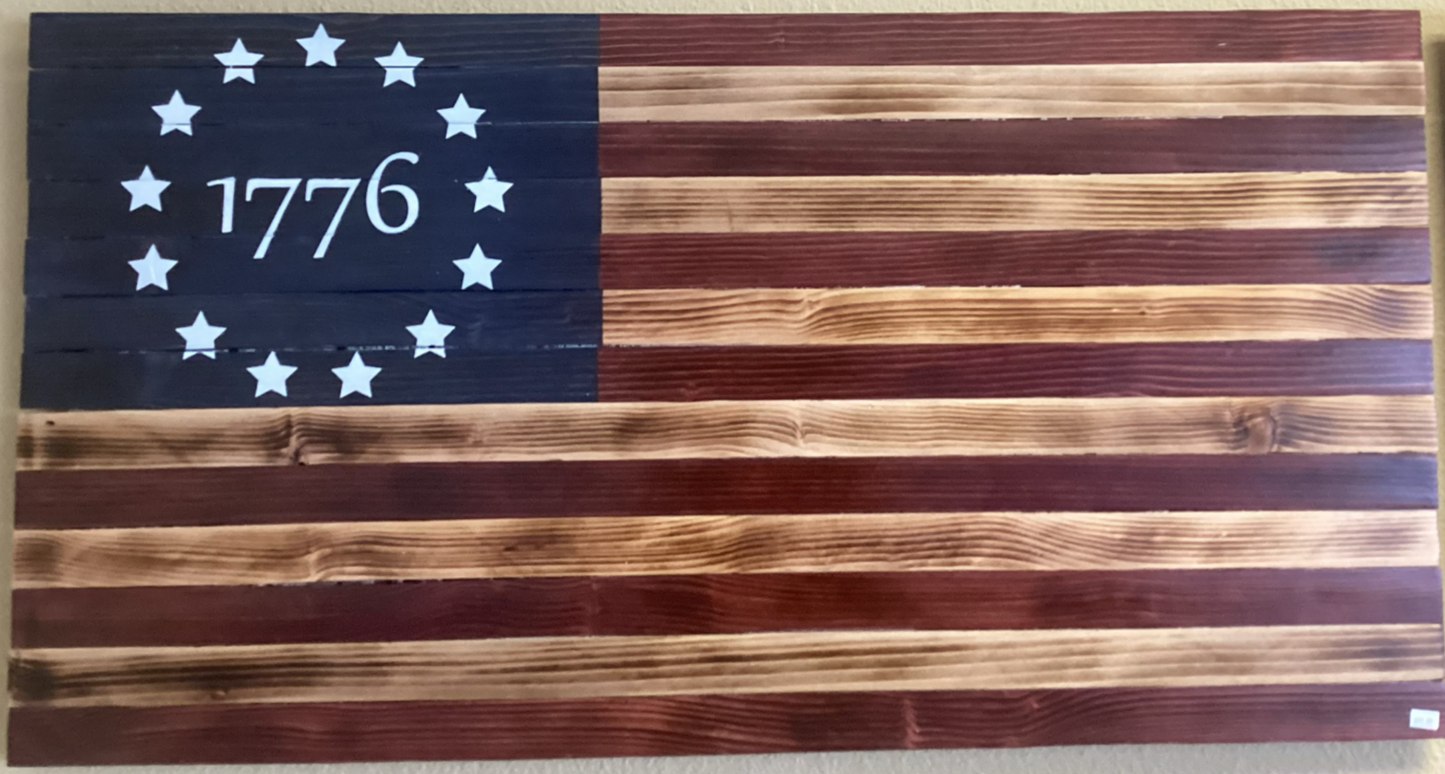 Wooden Betsy Ross Flag