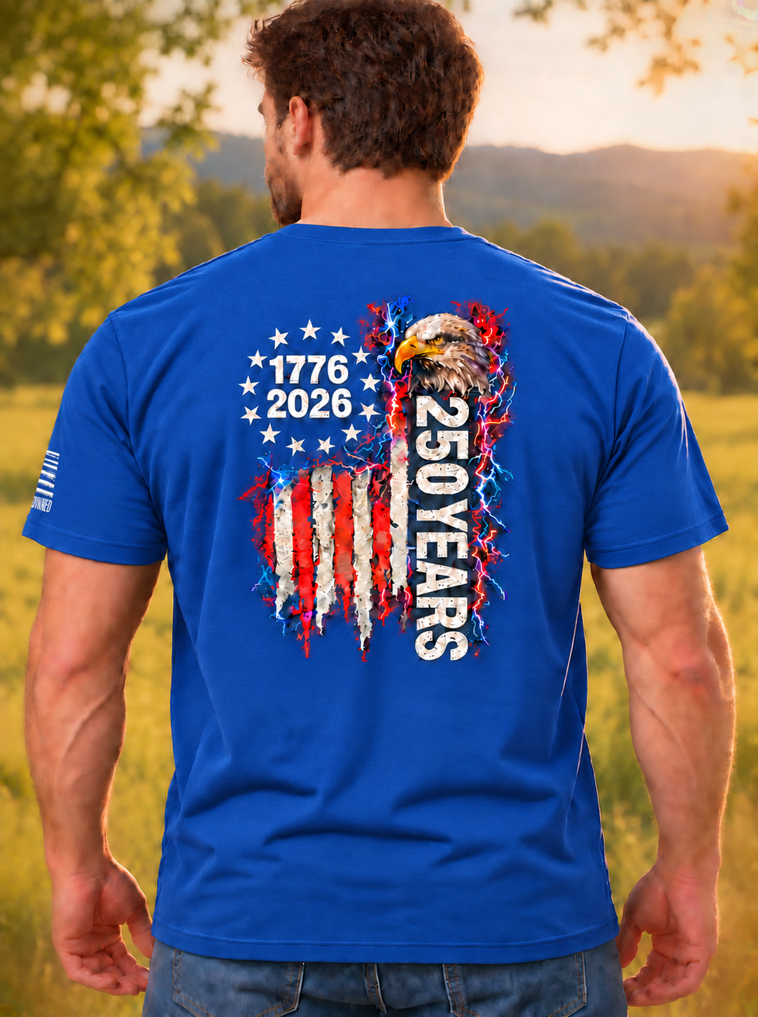 America 250th Anniversary Shirt Back Print