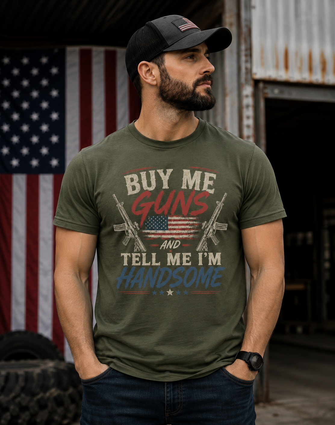 Buy Me Guns and Tell Me I'm Handsome
