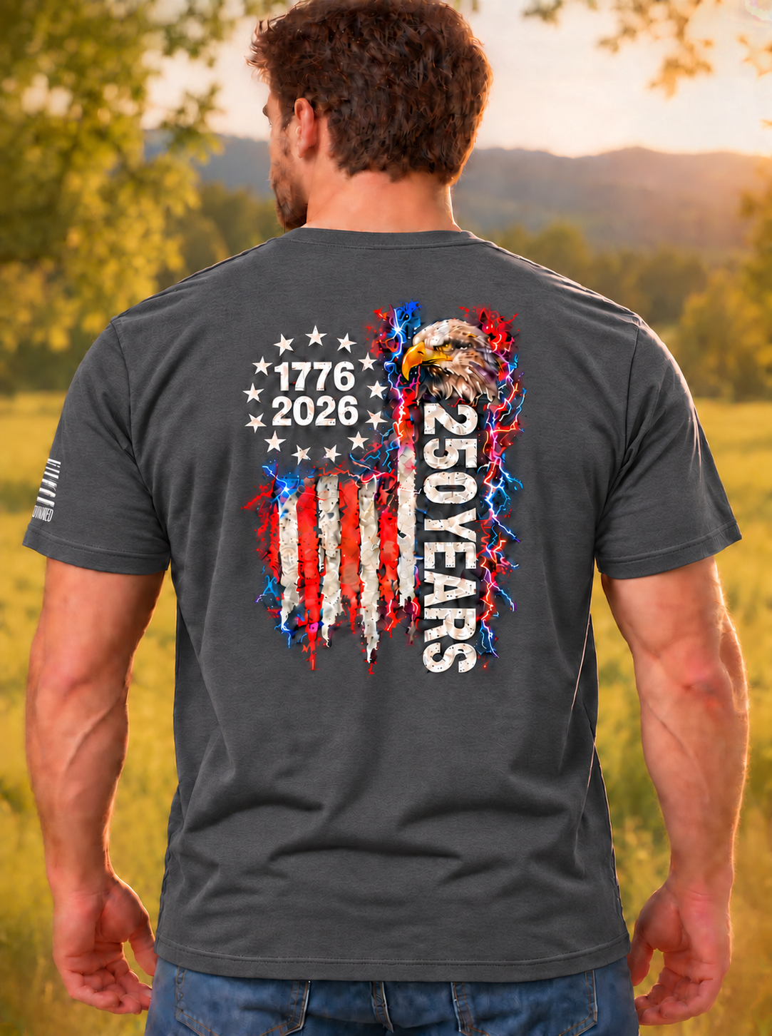 America 250th Anniversary Shirt Back Print