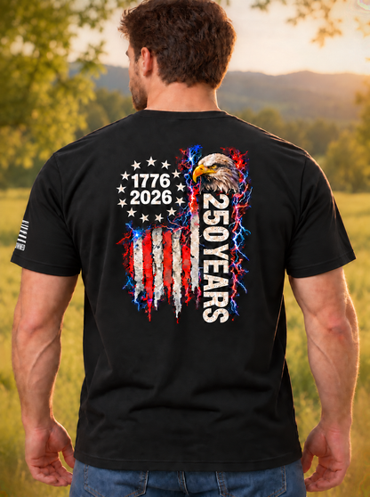 America 250th Anniversary Shirt Back Print