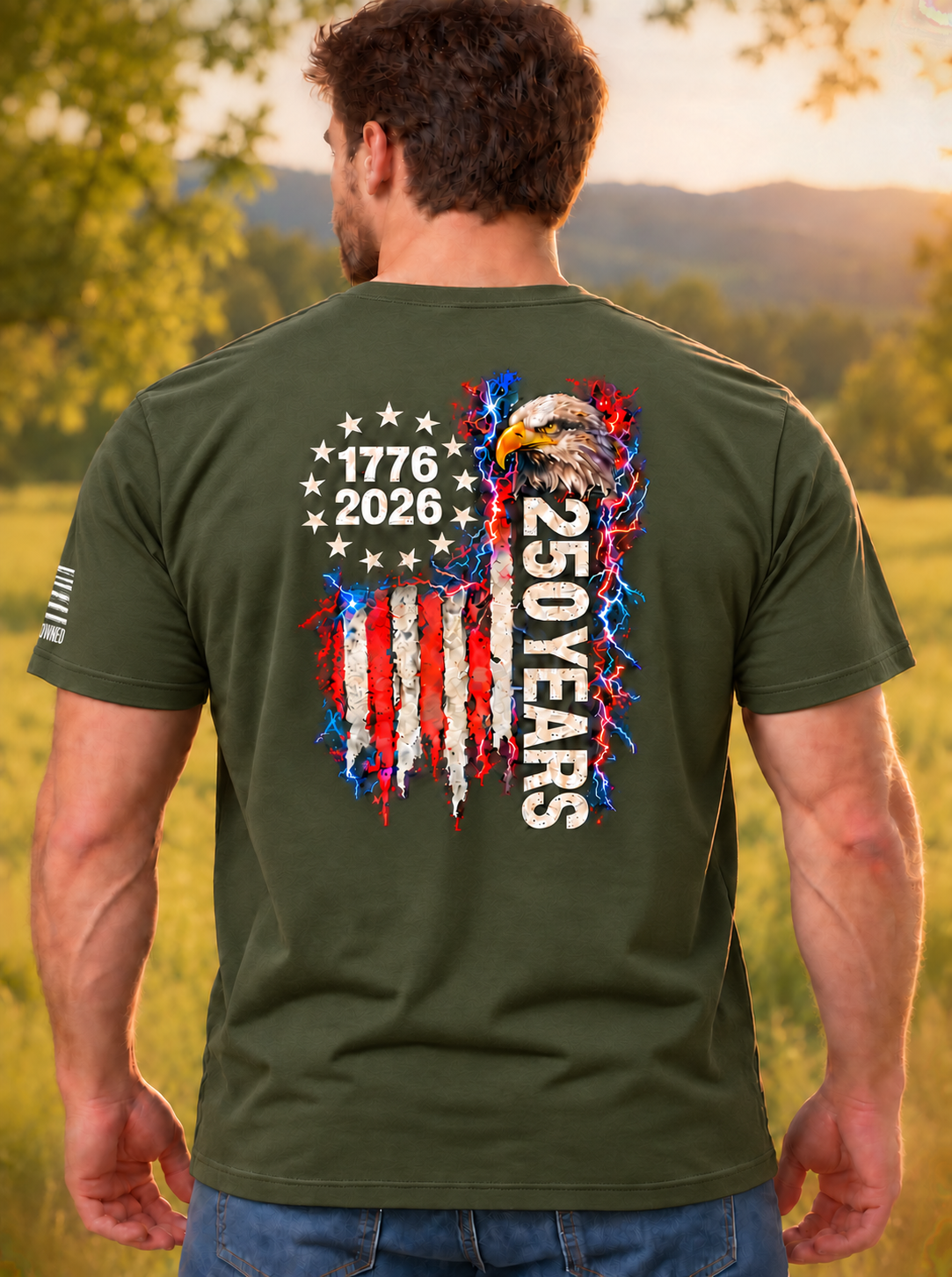 America 250th Anniversary Shirt Back Print